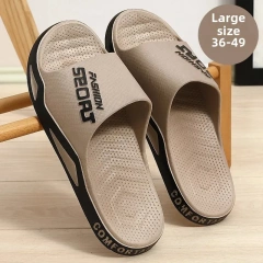 2024新款拖鞋男款韓版潮流外穿家居室內浴室厚底簡約男士拖鞋批發