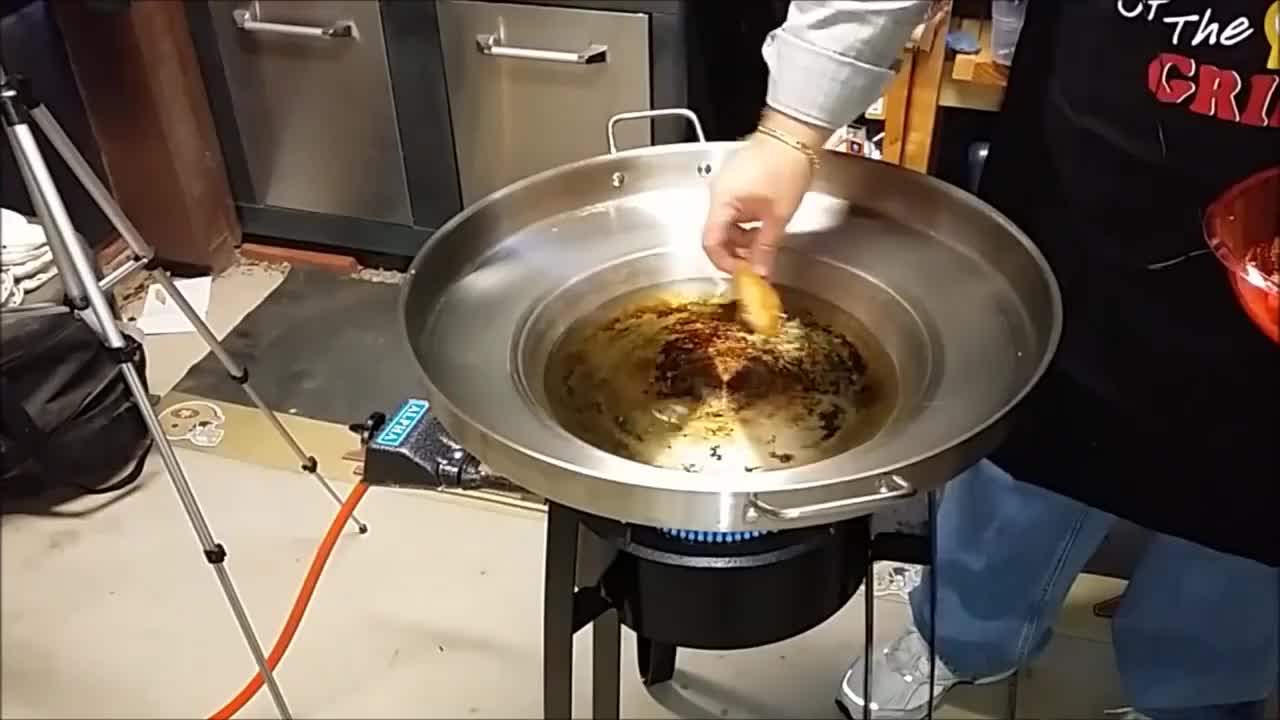 Large 3 In 1 Mexican Style Concave Comals Stainless Steel Fry Pan 22