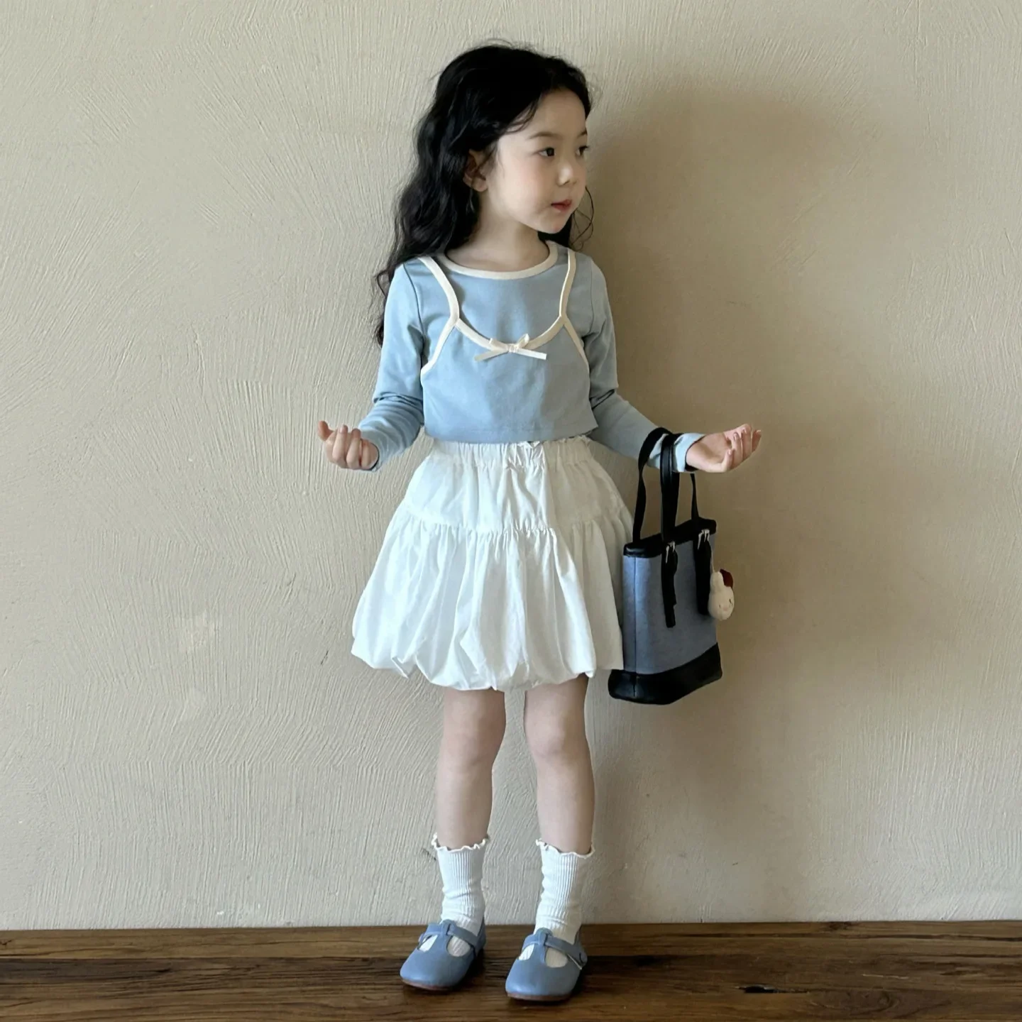 Комплект, детский весенний лонгслив с телом, юбка, тренд сезона, 2–7 лет