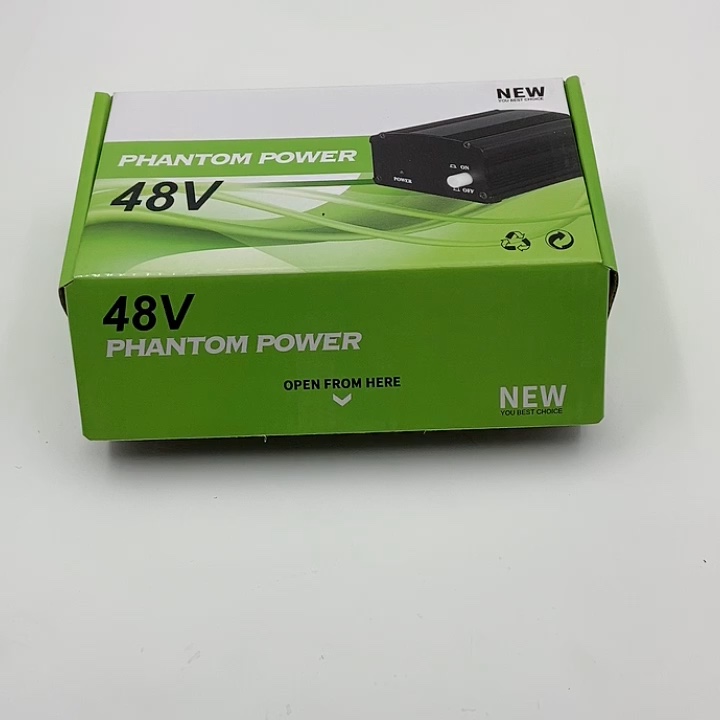 48 Volt Universal Microphone 48v Phantom Power Supply With Adapter Supply For Electret Condenser