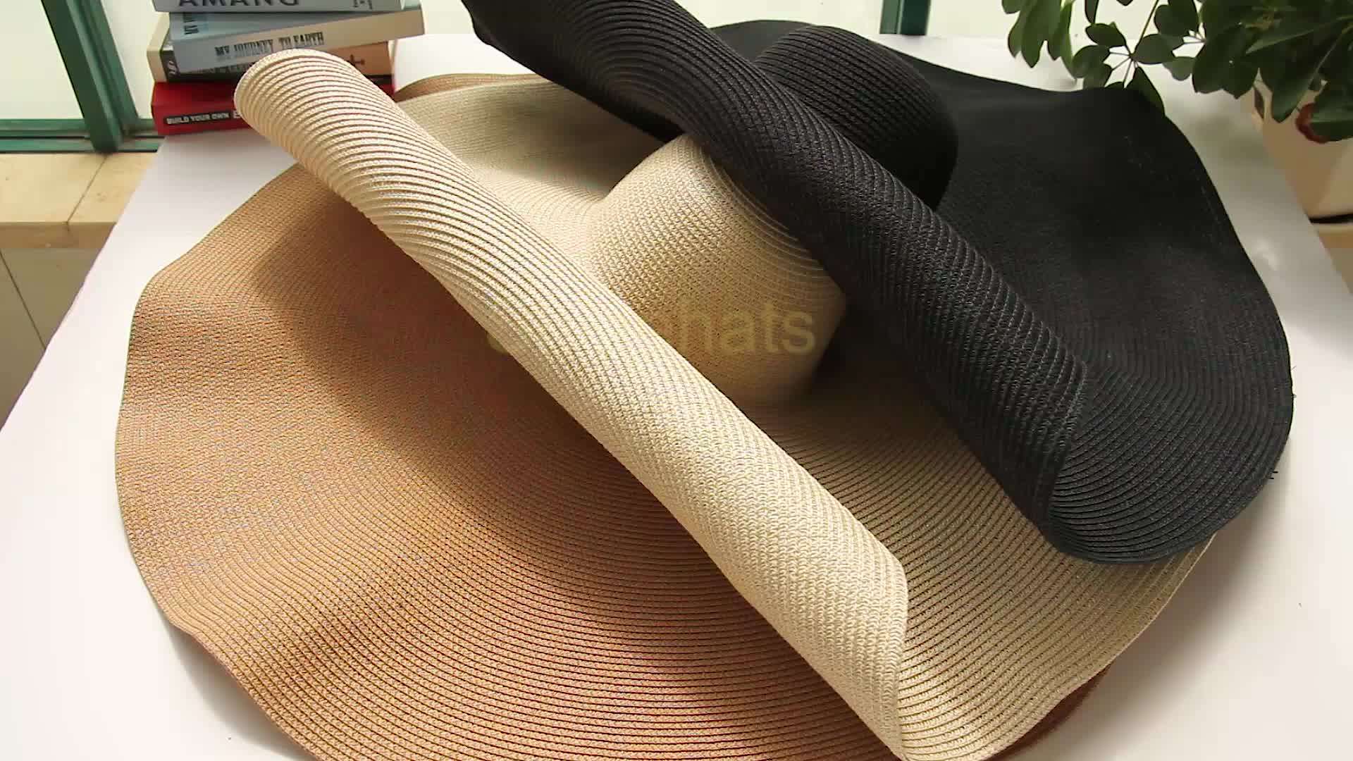 Wholesale Ladies Extra Wide Oversize Straw Hats 100 Paper Straw Sun