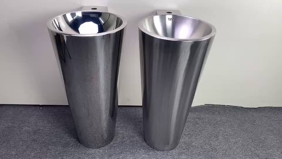 Stainless Steel Free Standing Basin Pedestal Sink