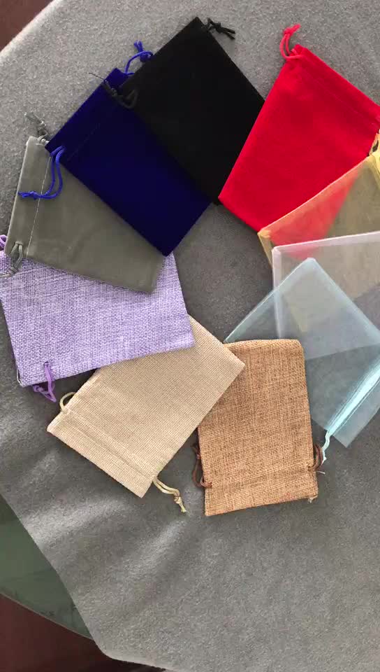 Customized Colorful Jewelry Mesh Bag Drawstring With Black Ribbon Buy