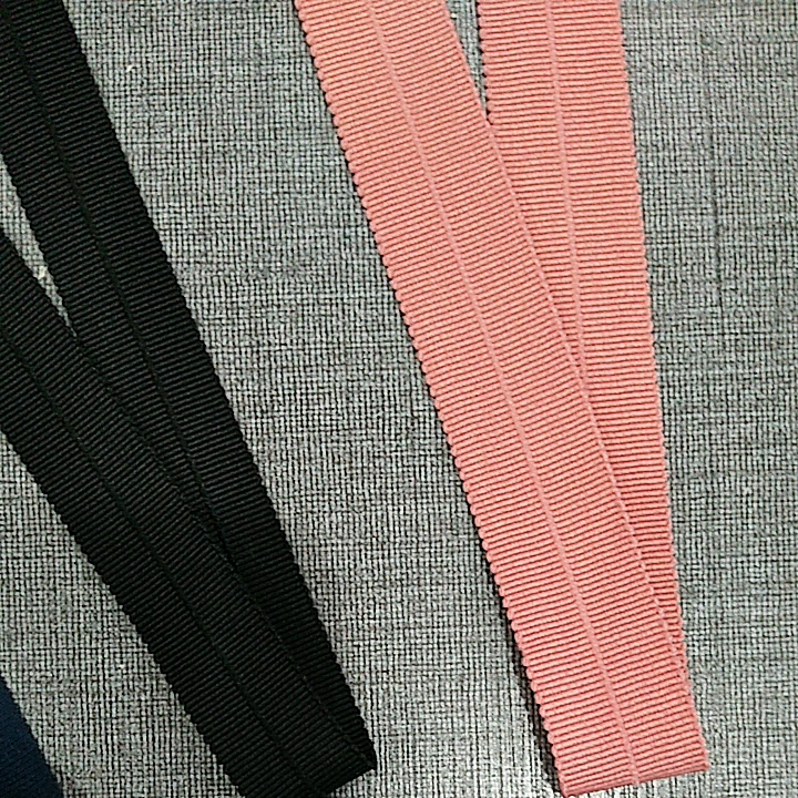 Black Polyester Grosgrain Elastic Binding Tape Bias Binding Ribbon