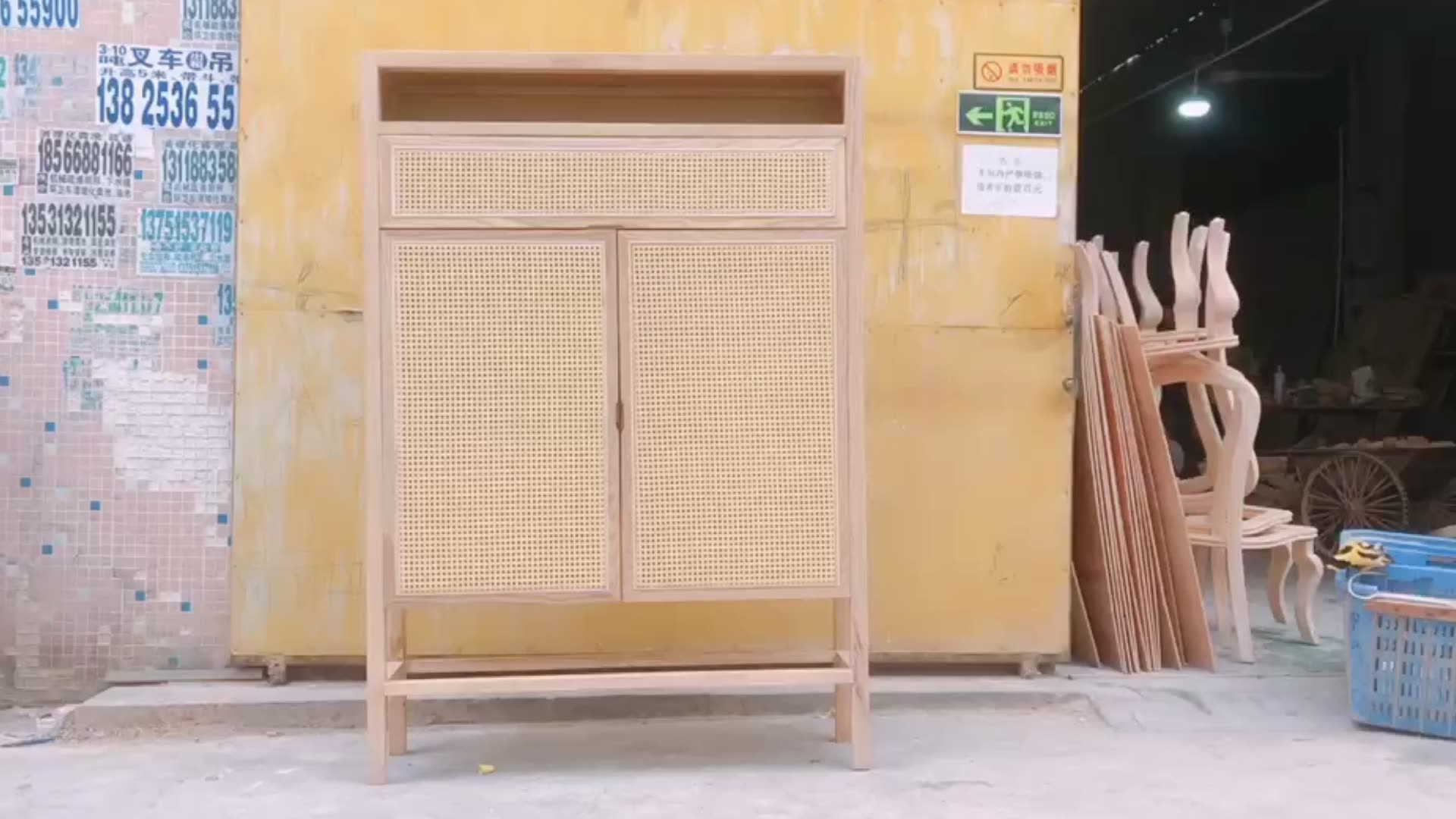 Nordic 2 Door Rattan Cane Wooden Tall Display Buy 2 Door