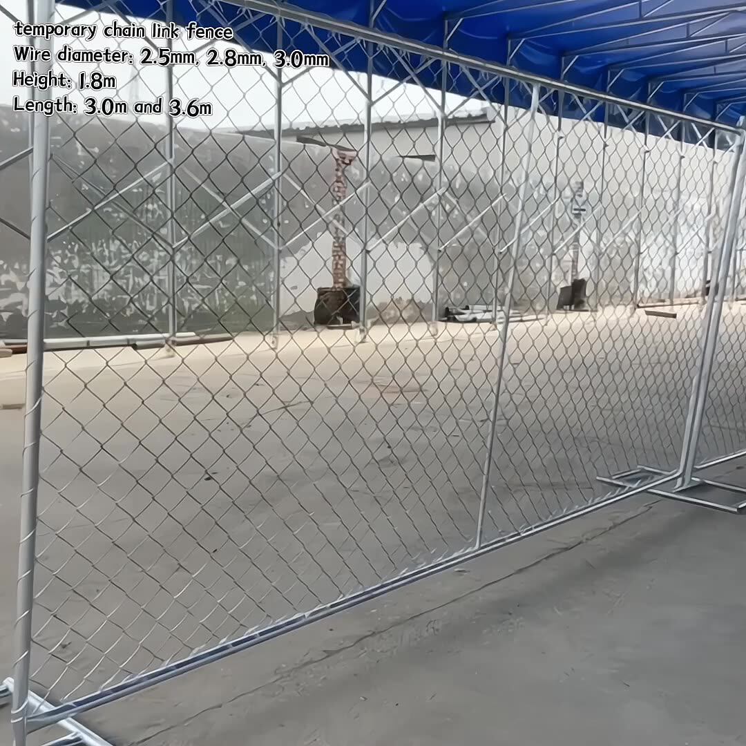 Galvanized 3D Temporary Chain Link Fence Panels Low Maintenance Steel Wire  Driveway Gates for Security & Park Protection