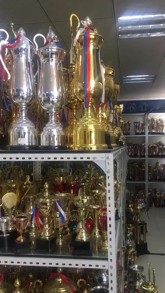 Big Plastic Gold Sports Trophy Cup,Sports Award Trophy With Ribbons