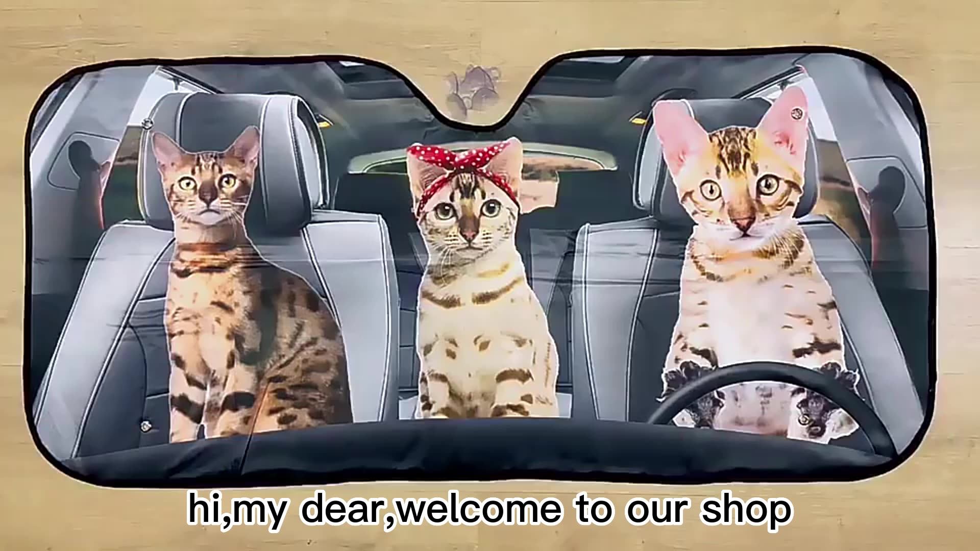 High Quality Novelty Foldable Car Front Windshield Sun Shade Puppy