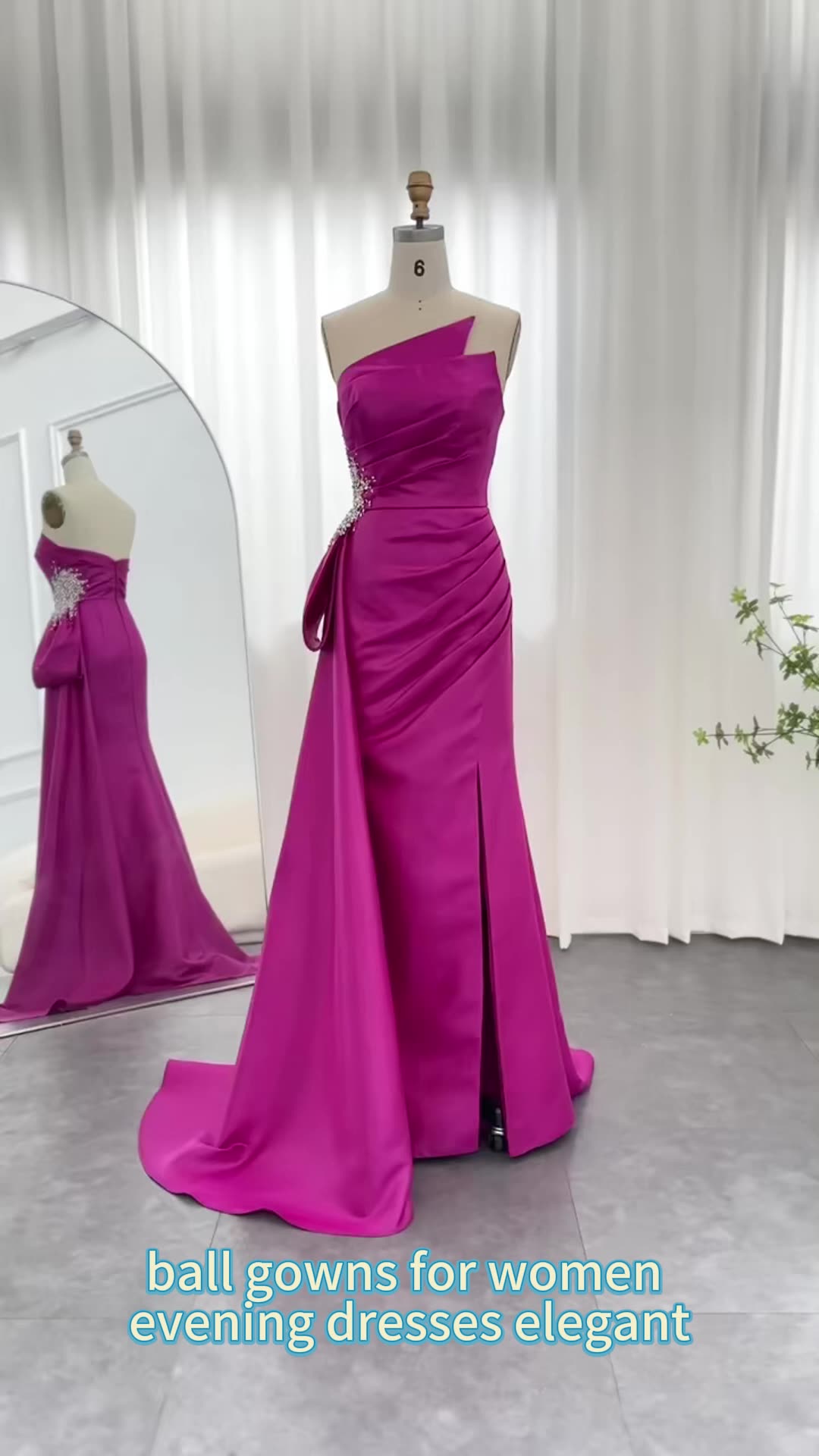 Jancember New Arrivals Rose Sleeveless Party Formal Fashion Ball Gowns
