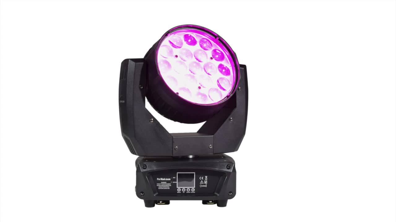 Stage Movinghead 19x15 Watts Rgbw Wash Led Projector With Zoom Aura