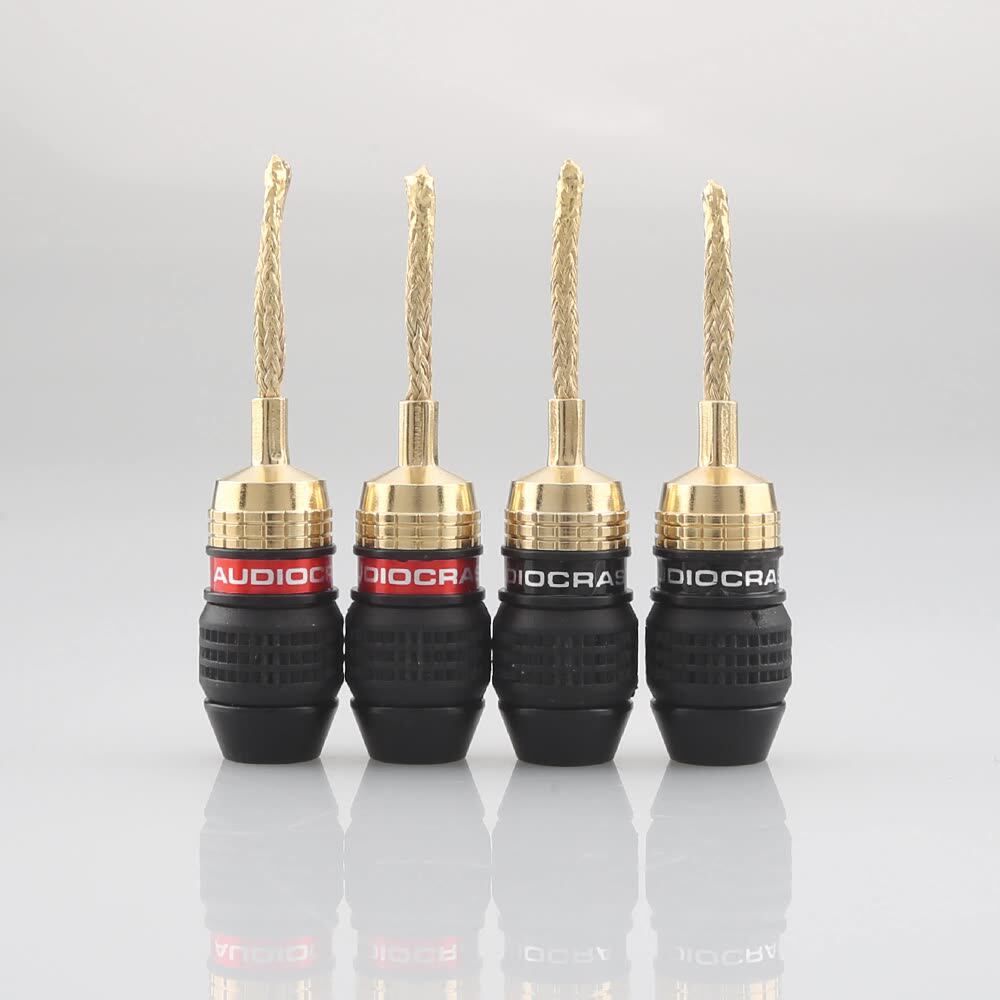 CERRXIAN Vergulde 2mm Banaanstekker Schroef Type Audio Speaker Pin Plugs Kabel Connector Adapter (4 stuks CERRXIAN Vergulde 2mm Banaanstekker Schroef Type Audio Speaker Pin Plugs Kabel Connector Adapter (4 stuks