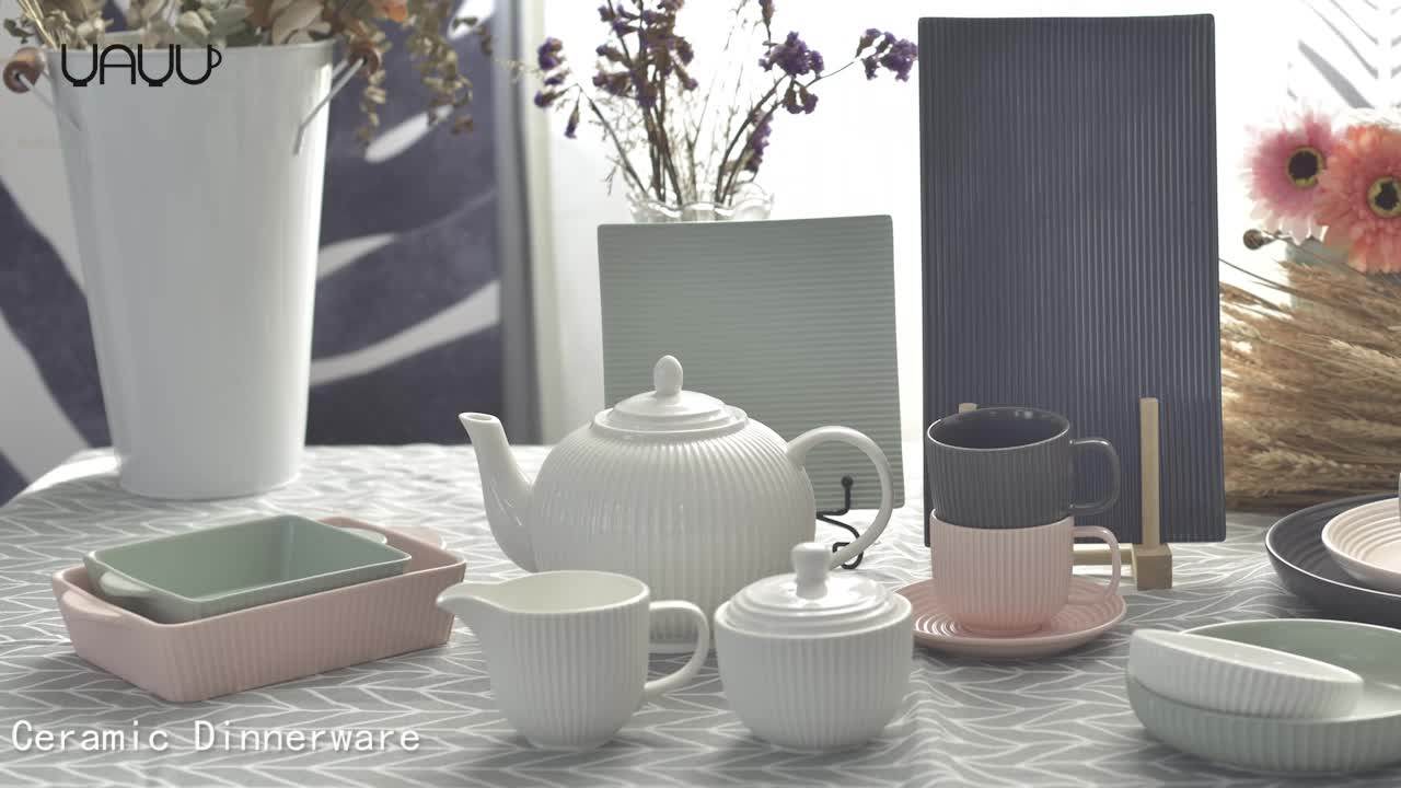 Personalized Logo Coffee Pots Large 1400ml White Porcelain Tea Pot For