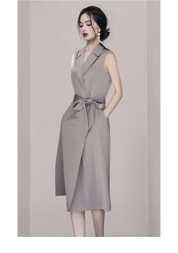 Đầm maxi nữ thắt eo tay loe ren viền cổ — Màu như ảnh chi tiết 6