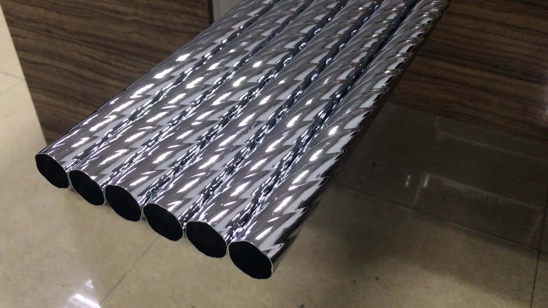 25 Twisted Steel Tube High Quality Plated Chrome Iron Curtain Rods