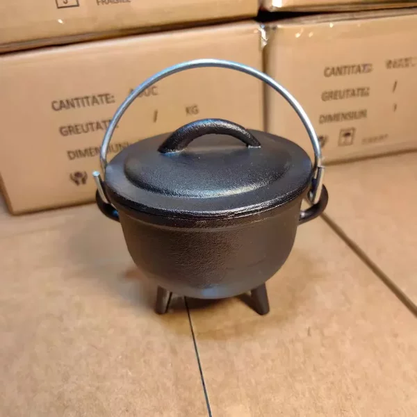 Tripod Cast Iron Pot small size Ding Burning Pot Cast Iron Incense Burners Cast Iron Ornaments small size South Africa Pot Pure Iron Pot Old Style