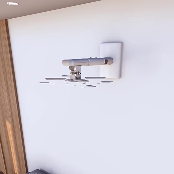 投影仪挂墙上居然还可以“隐形”？鸿叶这波操作我直接跪了！