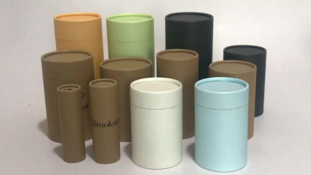 Black Cardboard Poster Tube Round Packaging Postal Mailing Tube With