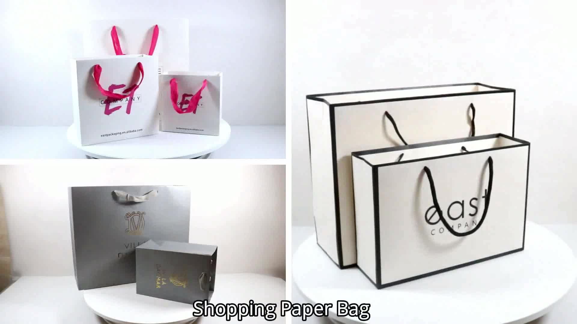 High Quality Fashion Custom Paper Jewelry Packaging Bag Laminated Art