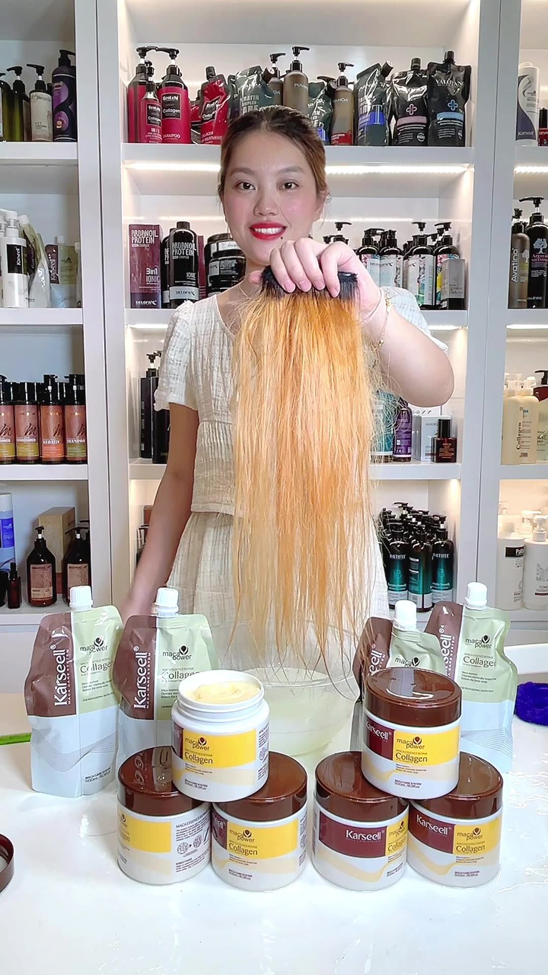 Wholesale Maca Power Karseell Collagen Hair Mask Keratin Mask For Dry