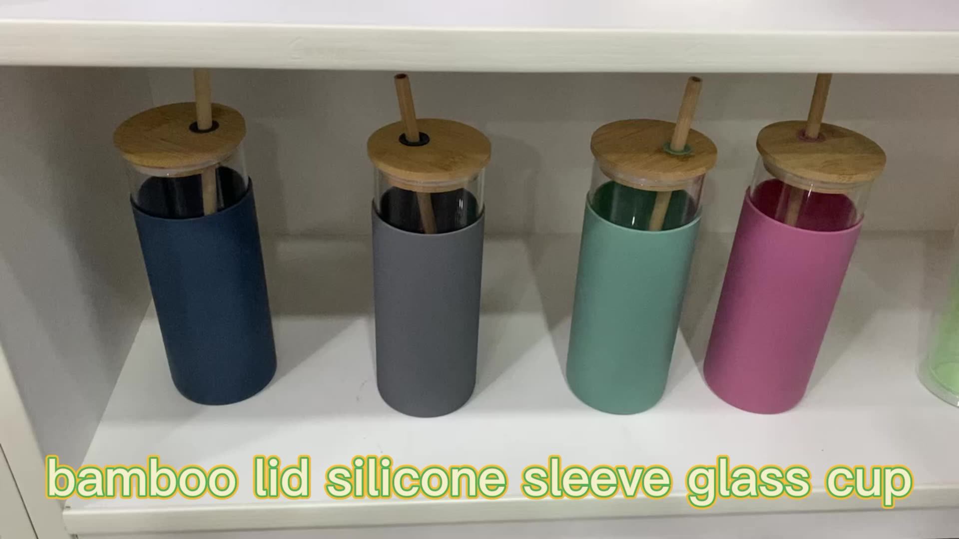 Bpa Free Insulated Glass Cold Cups Skinny Straw Tumbler Glass Water