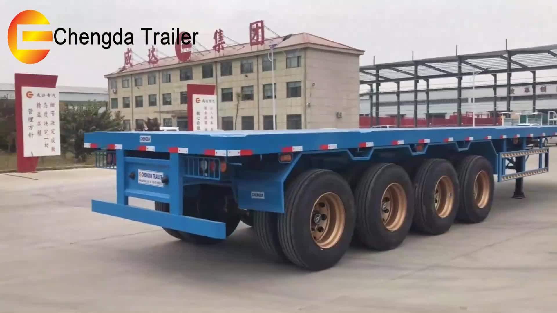 3 Axles Container Dolly 40 Ft Tanzania Used Flatbed Trailer For Sale