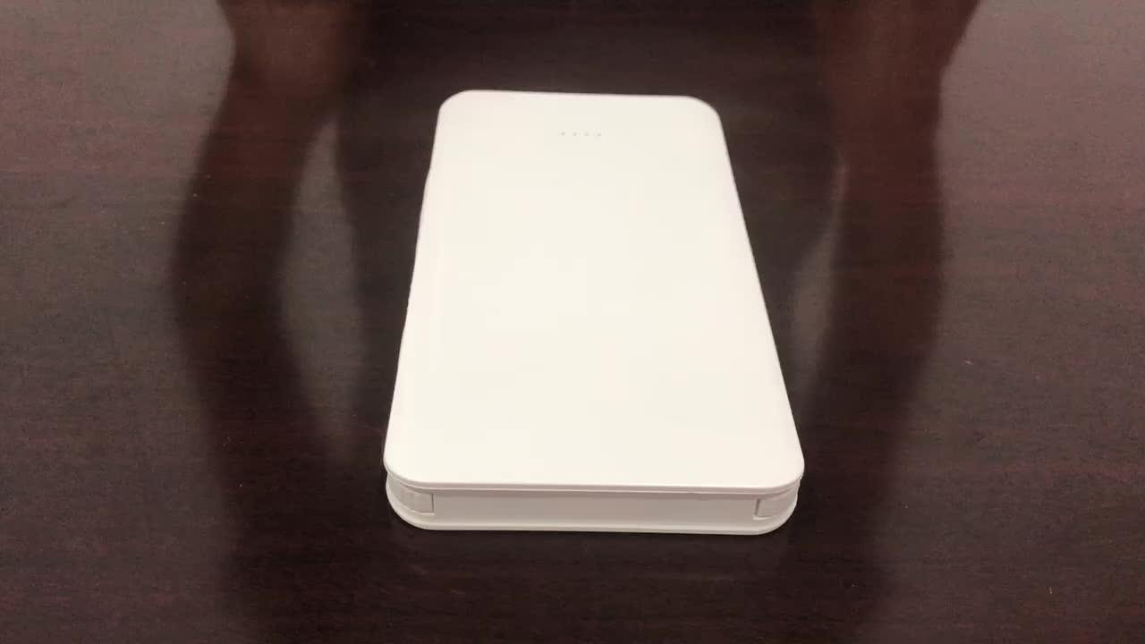 2019 Oem Custom Logo Portable Wireless Charging Power Bank With Cable