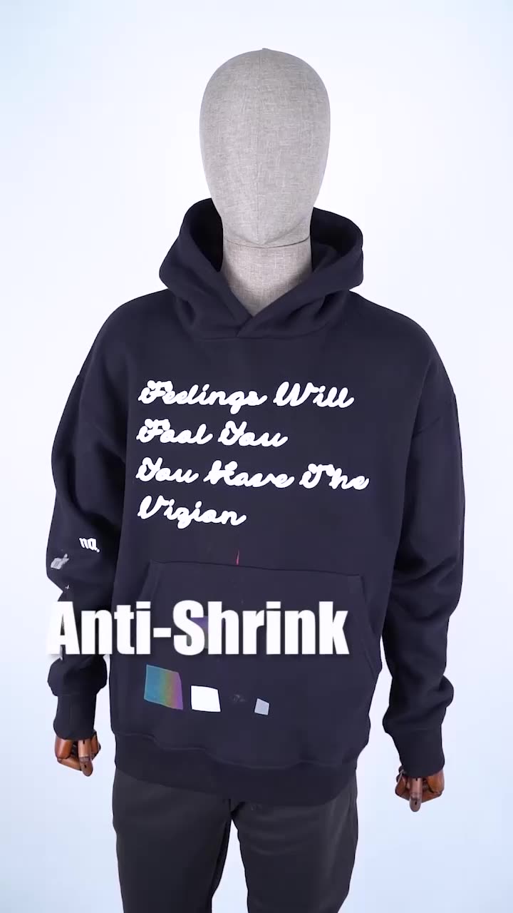 High Quality Heavy Weight Cotton Stringless Blank Hoodie Oversized