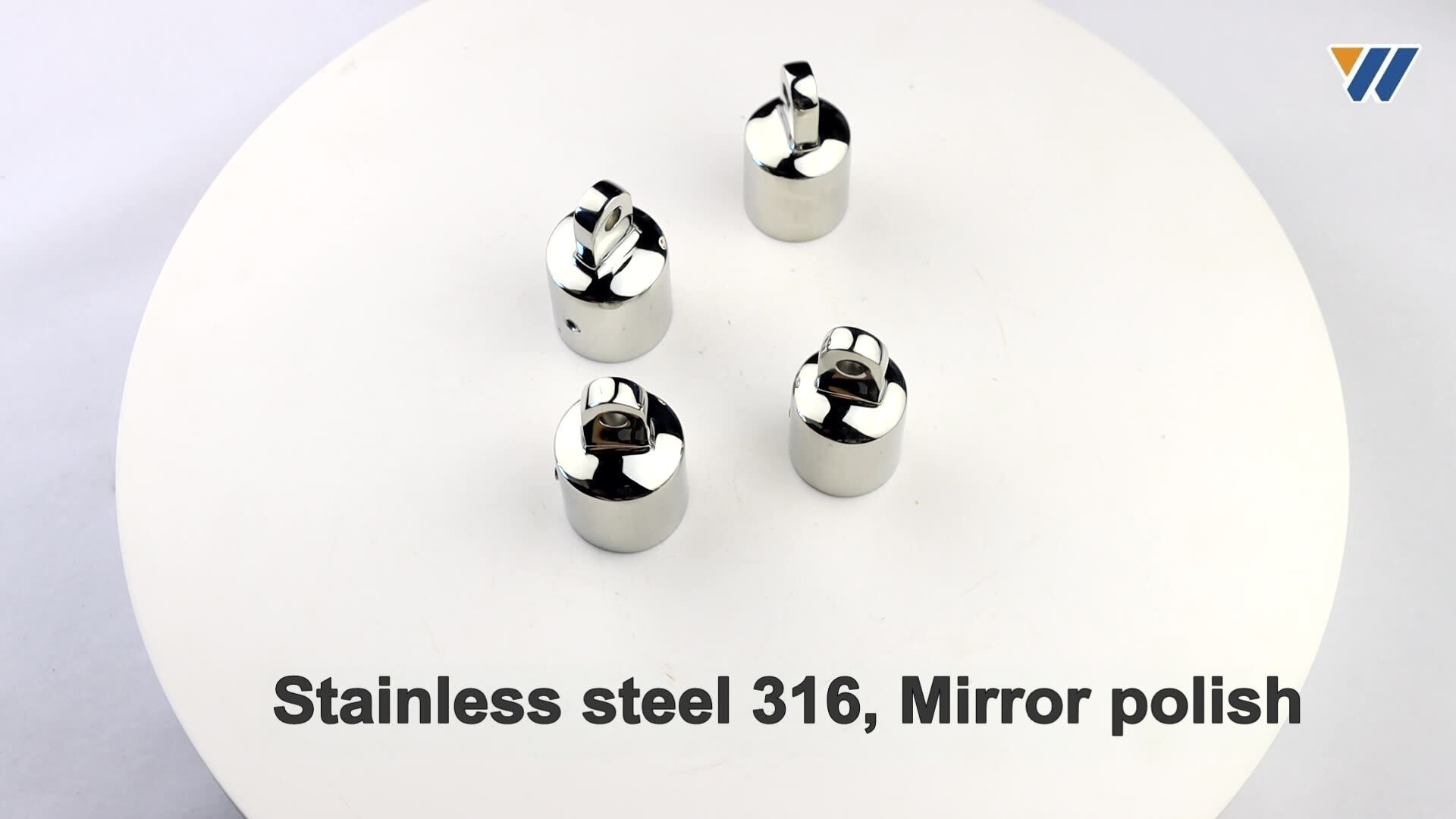 2 шт. верхняя крышка из нержавеющей стали 316 фитинги для бимини 22 мм 25 зеркальная