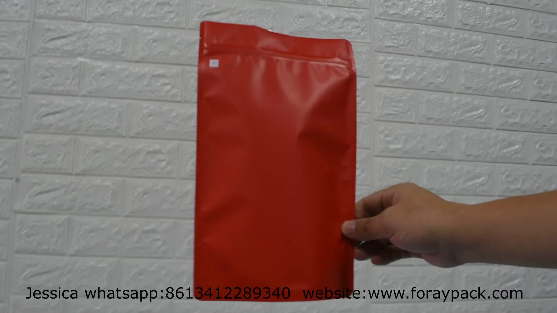 Matt Finished Custom Food Grade Tea Plastic Bag With Foil Material Tea