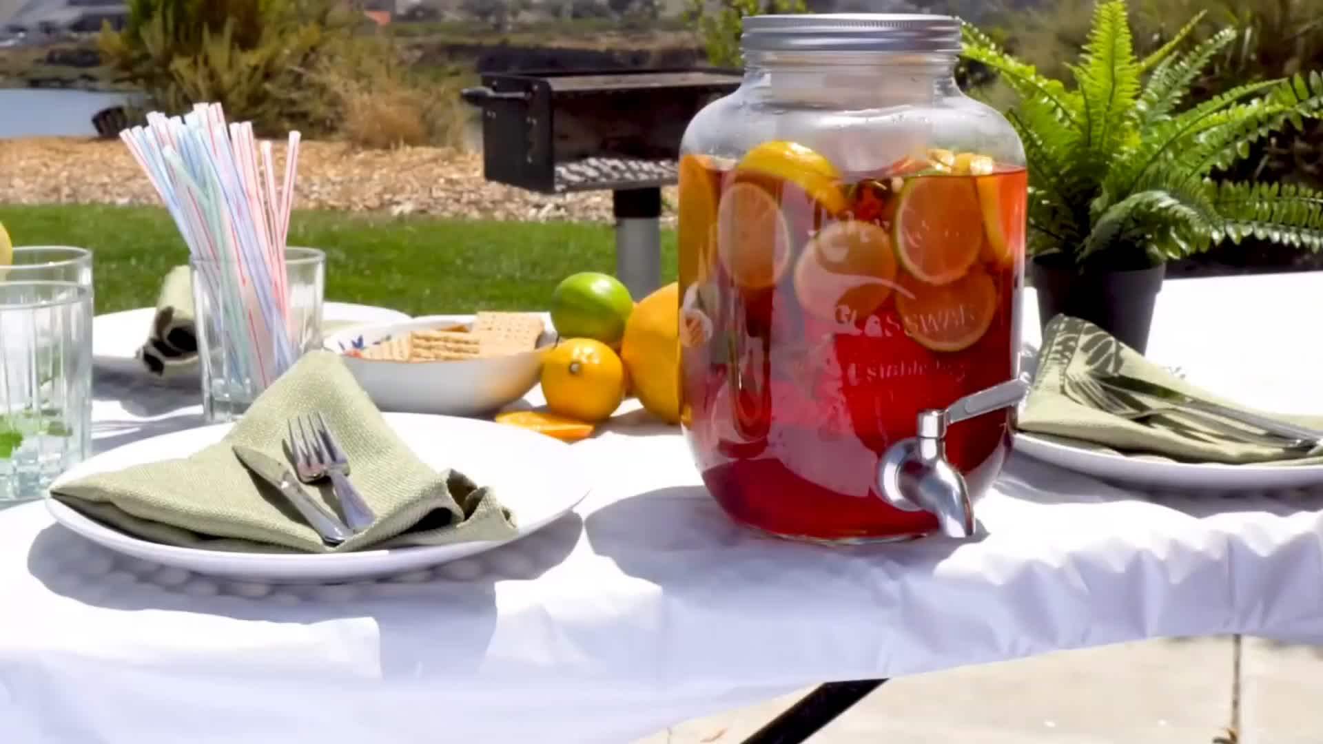 High Quality 5 Gallon Glass Beverage Dispenser With Tap For Water Buy 5 Gallon Glass Beverage