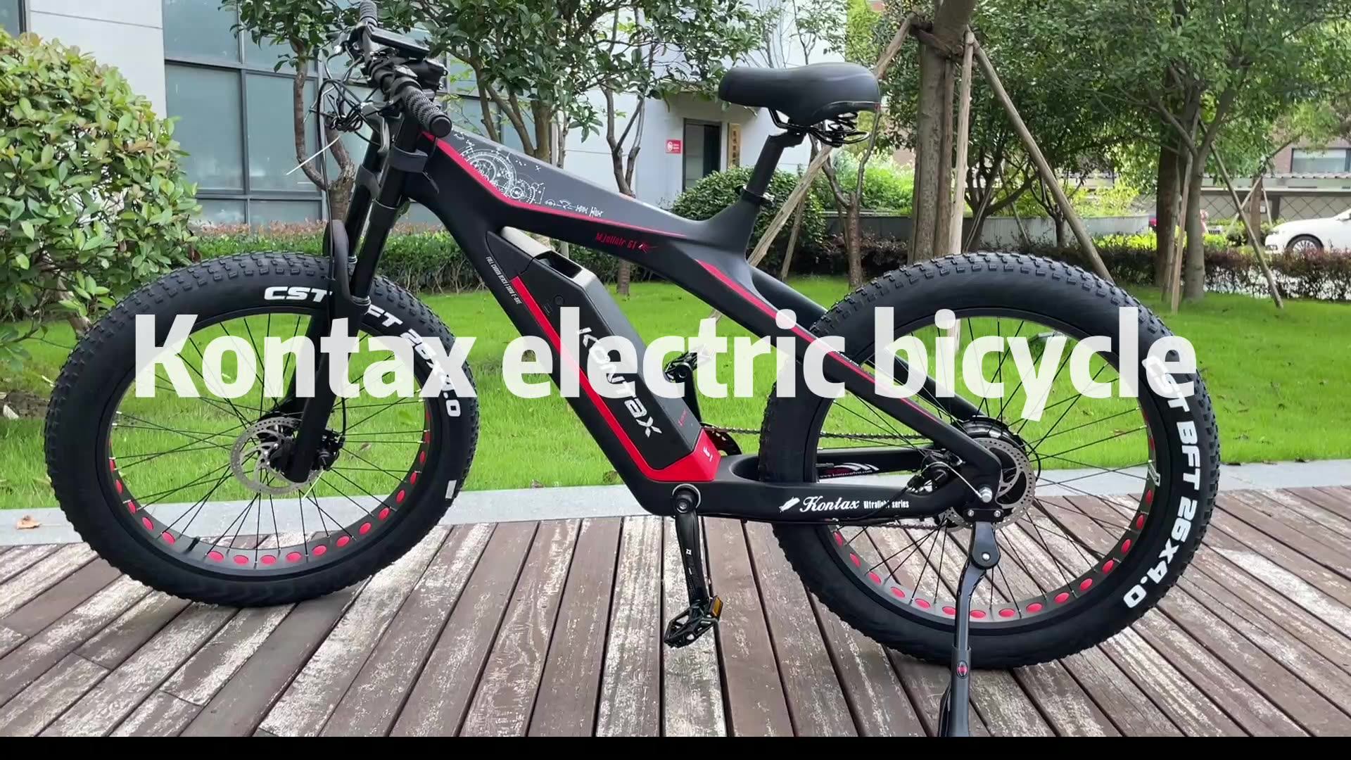 Kontax 26" Or 20"carbon Fiber Ebike Hidden Battery E Cycle Rear Drive