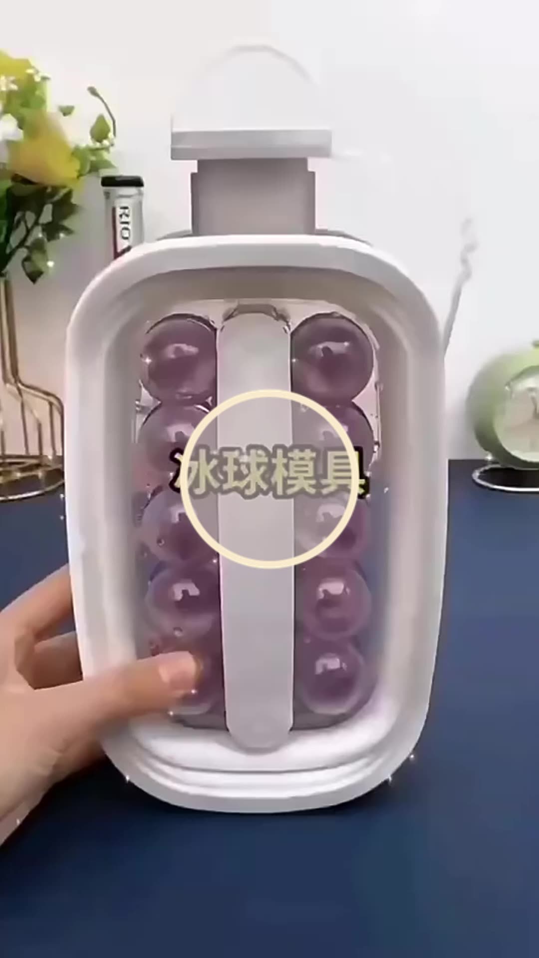 Custom Portable Folding Ice Ball Maker Bottle Reusable 2 In 1 Diy 17