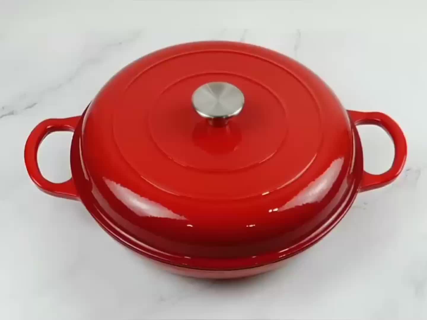 New Design Enameled Large Shallow Cookware Cast Iron Cooking Pot Buy