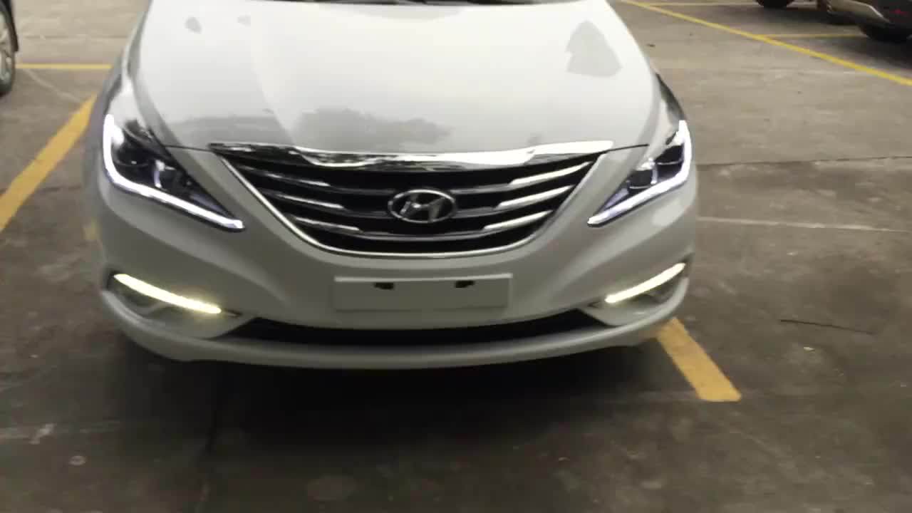 Стайлинг автомобиля для фар Sonata Sonata8 светодиодные фары DRL линзы с двойным лучом H7