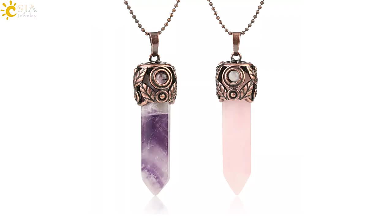 Csja Natural Crystal Quartz Pendant 