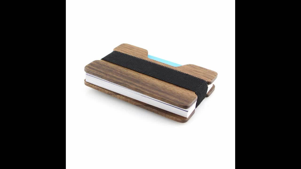 Ebony Wood Credit Card Holder Minimalist Wood Wallet Buy Wooden