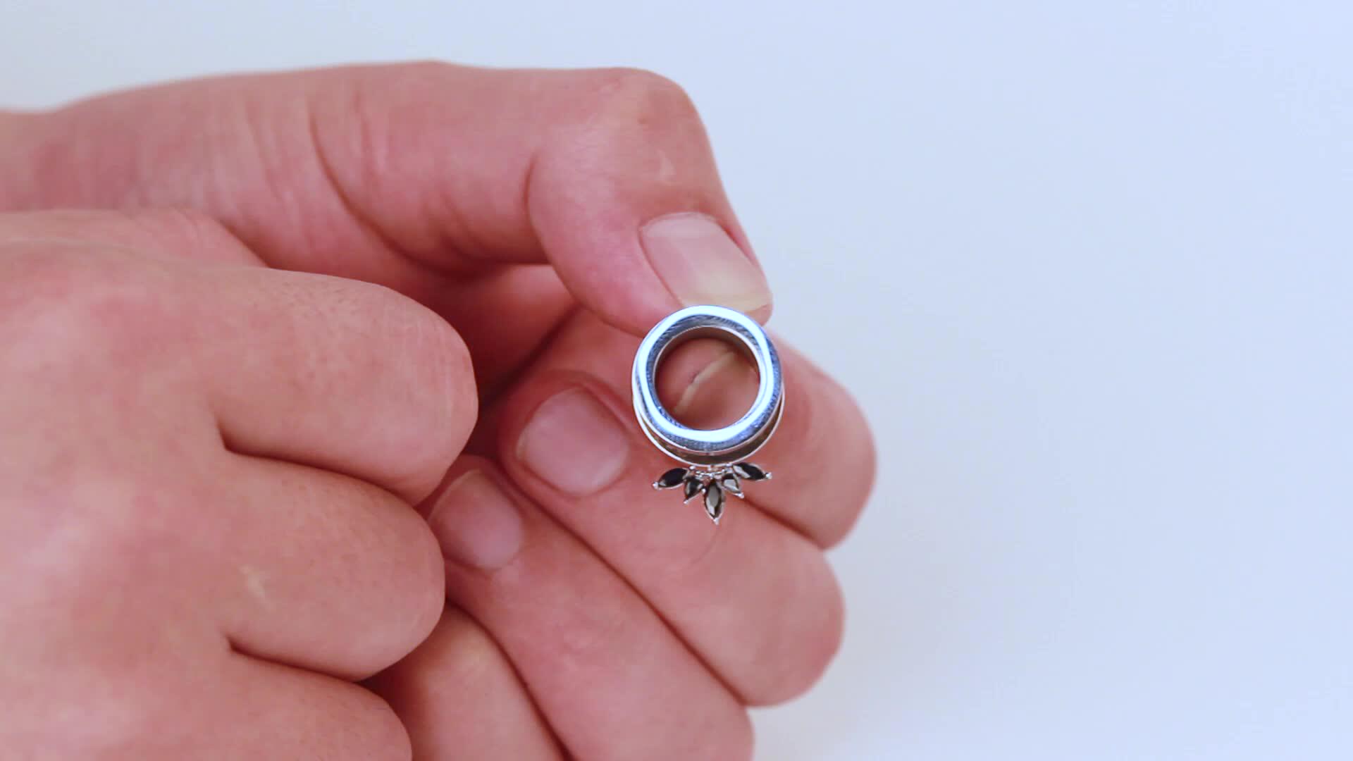 Tunnel D'oreille En Acier Inoxydable - 2g (6mm) à 5/8g (16mm) - Bijou Piercing Simple
