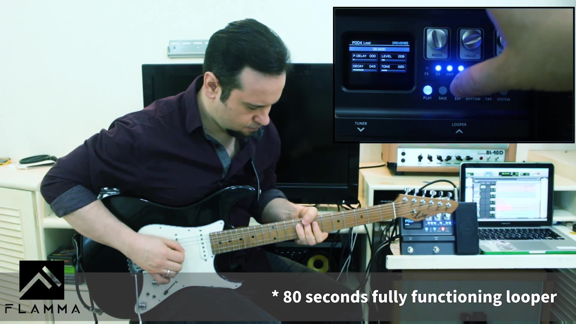 Flamma FX100マルチエフェクトプロセッサーギターエフェクトペダルと