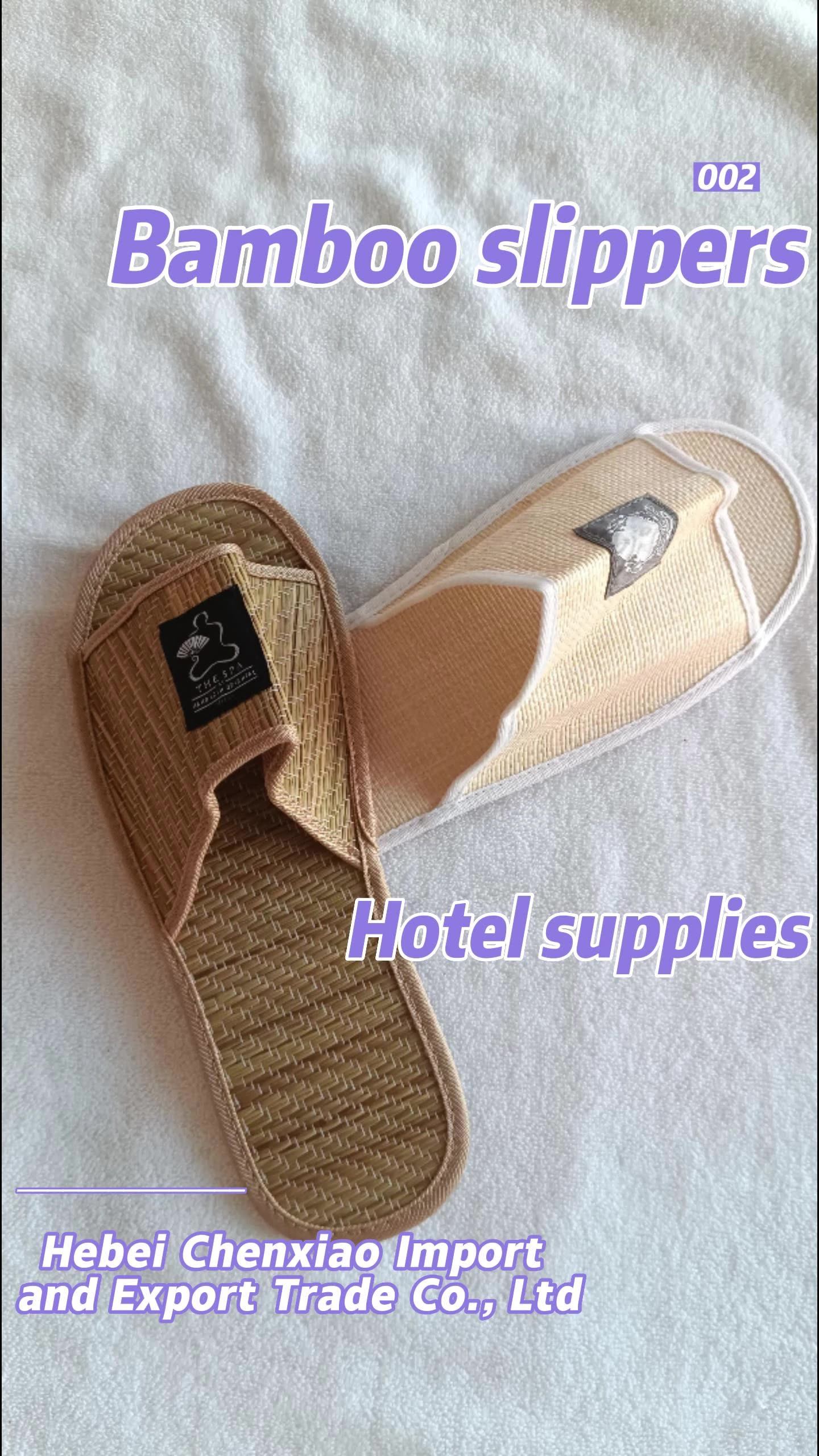 Eco Friendly Bamboo Palm Cork Material Flip Flops Slippers Disposable