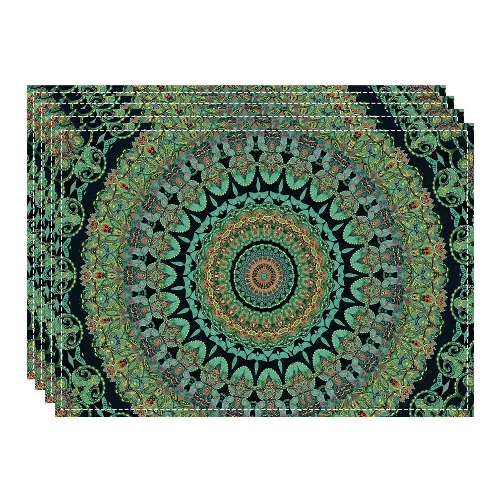 Mexican Vintage Geometric Decorative Elements Table Mat Cloth Geometric Placemats