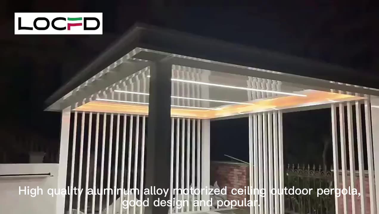 Outdoor Shaded Opening Louvered Roof Bioclimatic Modern Luxury Gazebo