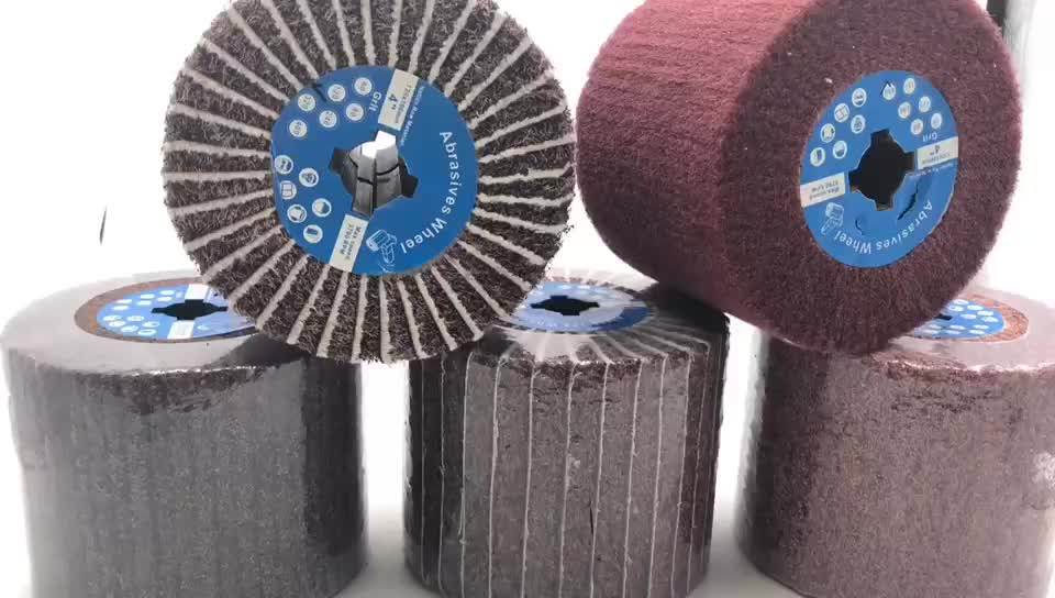 Non Woven Polishing Flap Wheel Interleaved Abrasive Drums Buy Non