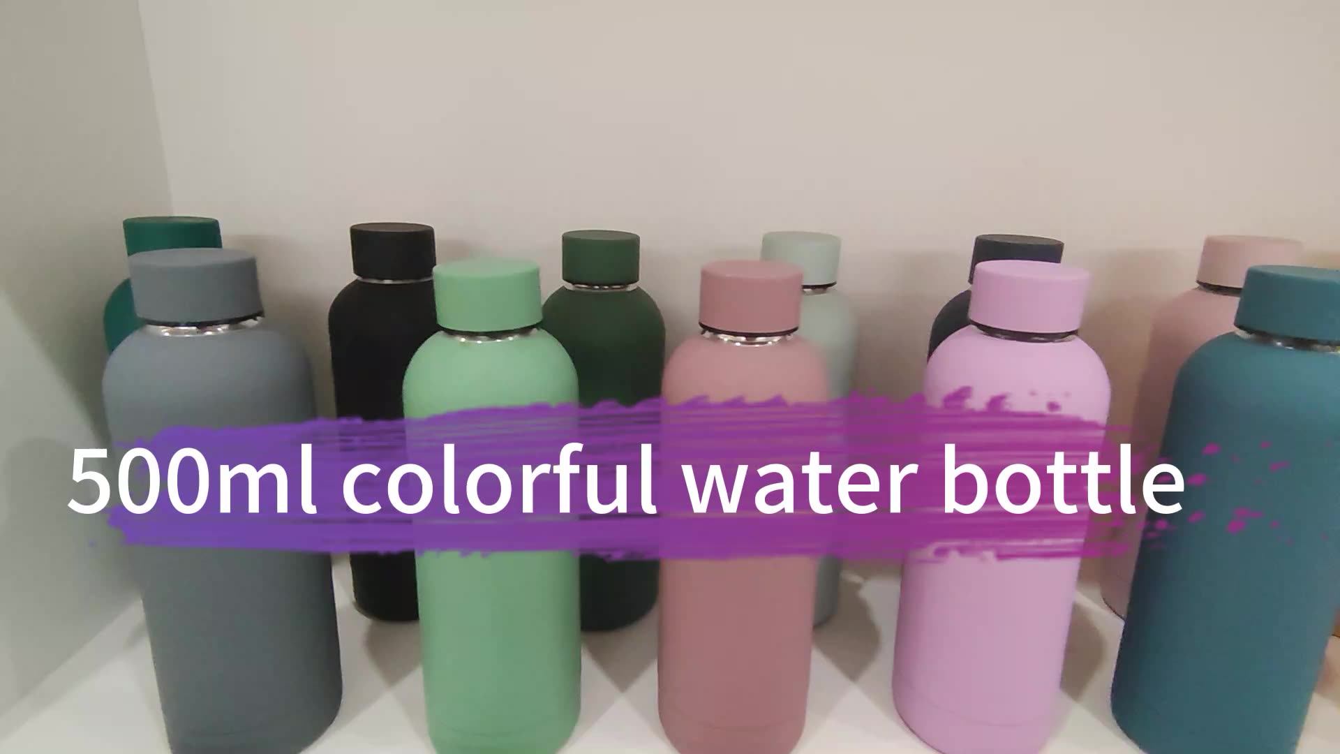 Custom Logo Water Bottle Double Wall Vacuum Insulated Bottles Small Mouth 350ml 500ml 750ml