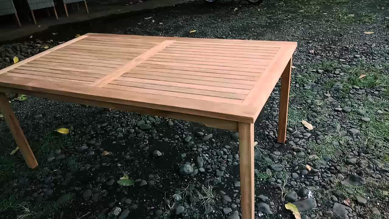 Teak Wood Outdoor Dining Table Long 180cm Buy Teak Wood Dining Table