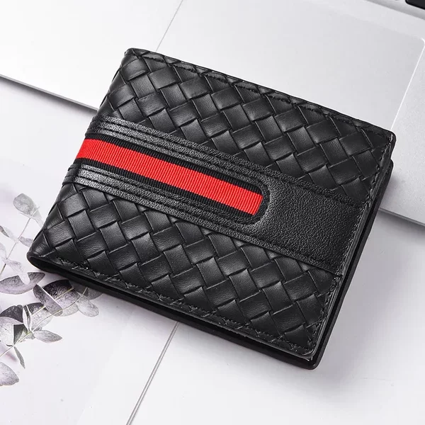 2025 Cross-Border New Multi-Card Slot 70% off Wallet Card Holder Men's Hand-Woven Fashionable Simple Ultra-Thin Coin Purse