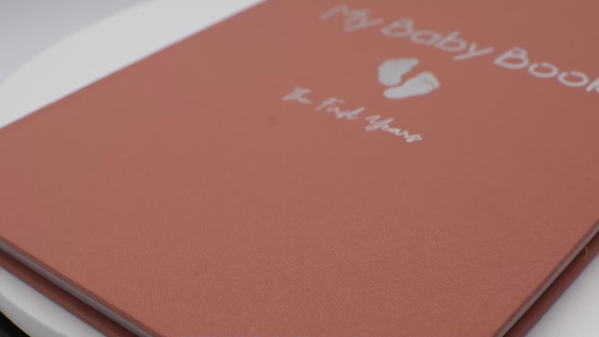 Customized New Born Baby Memory Book With Inkpad Set/baby Book With