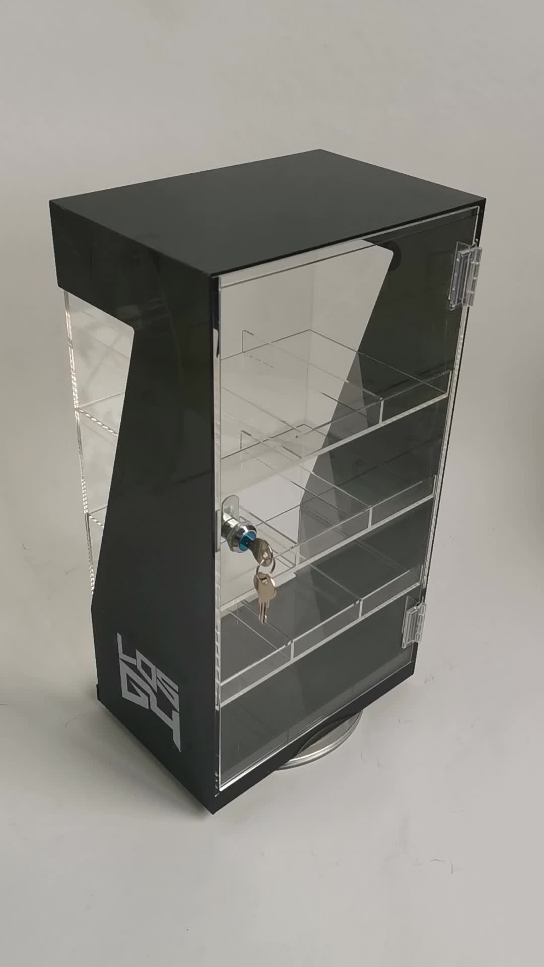 Retail Store Locking Acrylic Display Case For Cigarette Lighter Devices