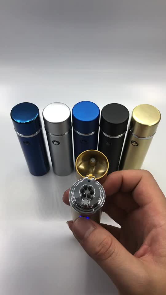 Round Rechargeable Usb Lighter Cigar Windproof Electronic Triple Arc