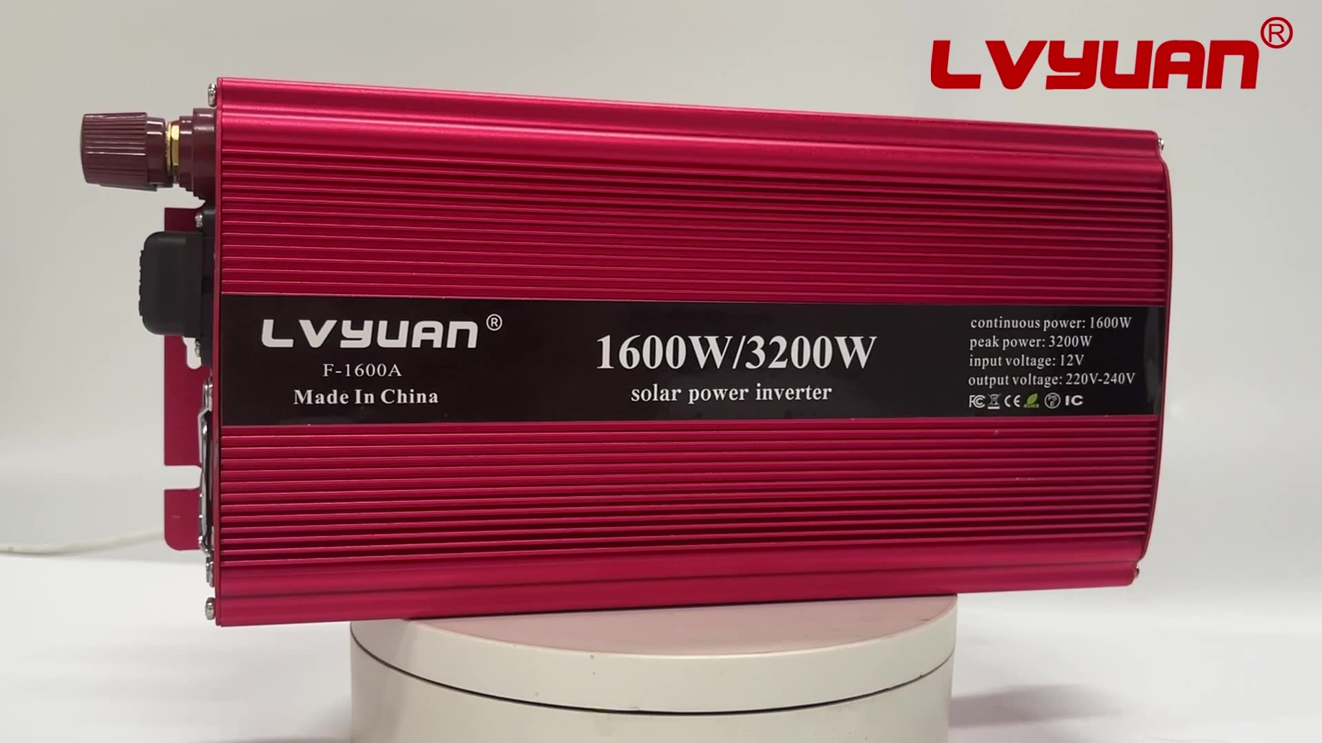 LVYUAN 1500W/3000W Dual Voltage 12V/24V DC/AC Modified Sine Wave 