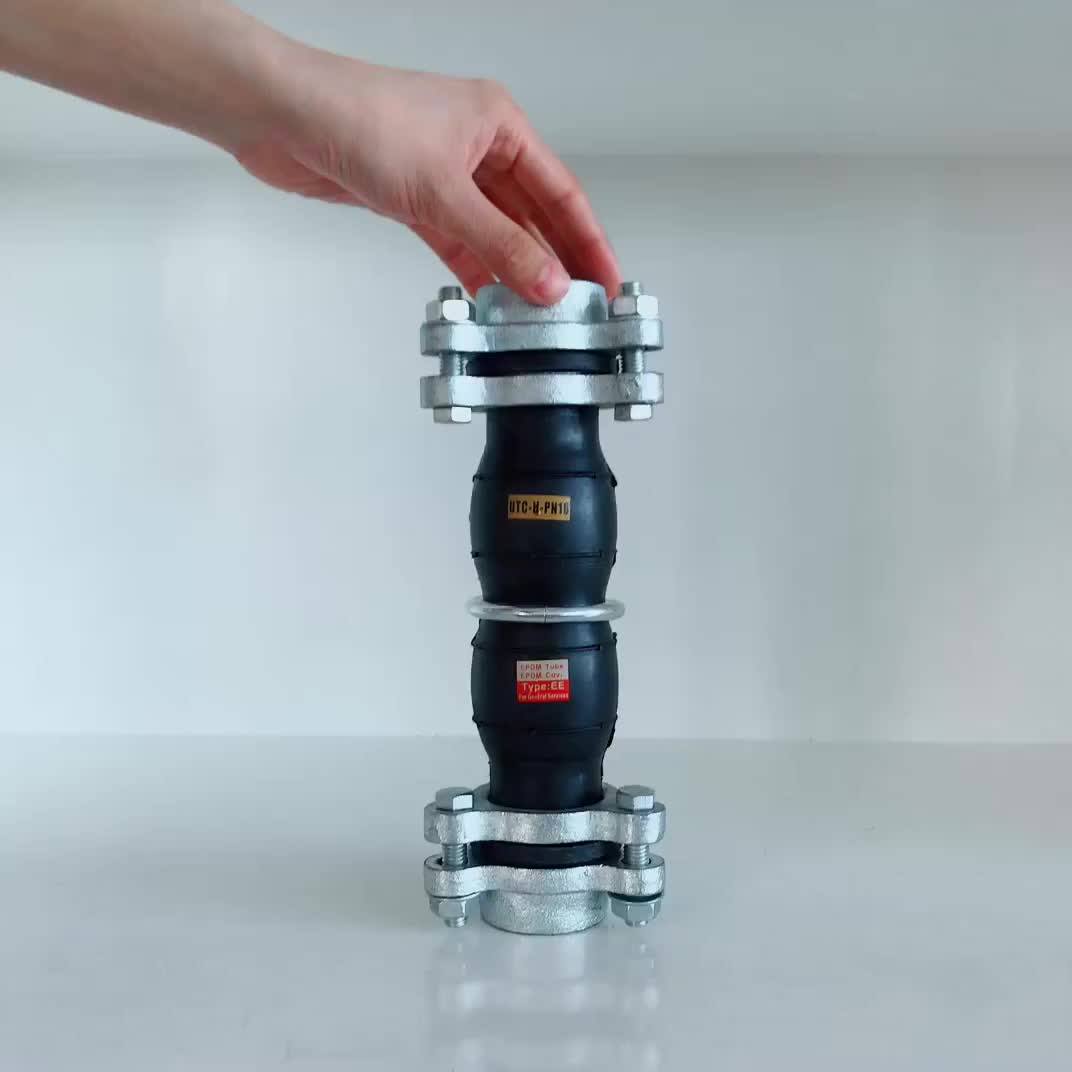 Dn50 Screwed Union Double Sphere Rubber Expansion Joint Buy Threaded